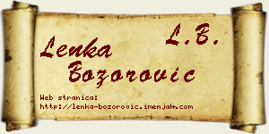 Lenka Božorović vizit kartica